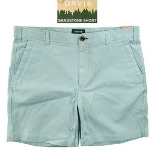 Orvis Sandstone Chino Shorts Stretch Men's 38 Waist NWT